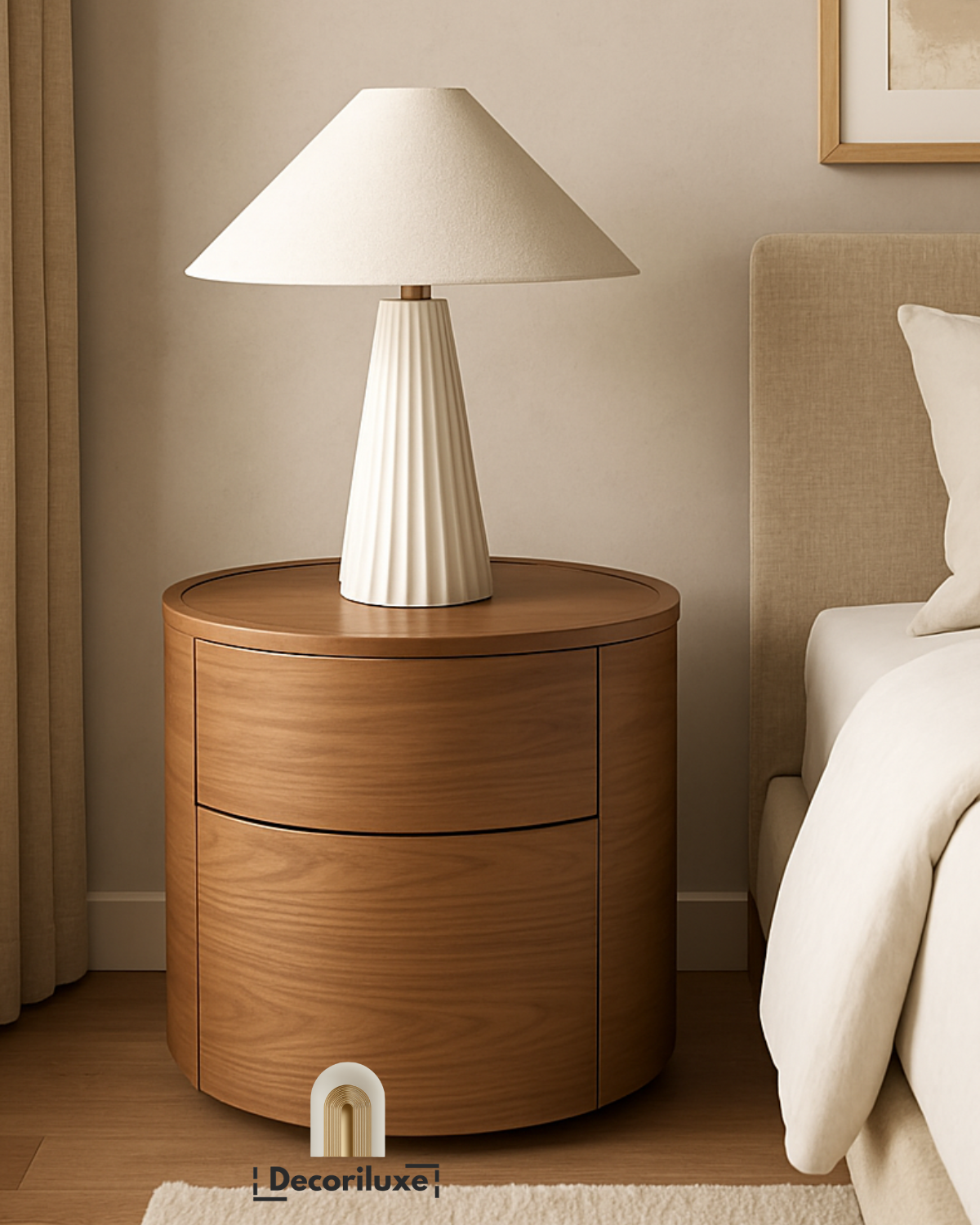 Table d’appoint ronde en bois