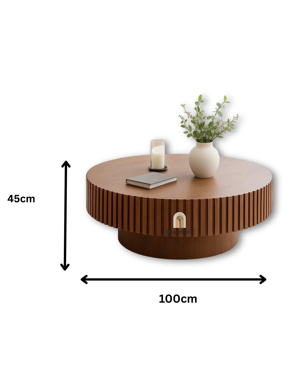 Table Basse Ronde en Noyer