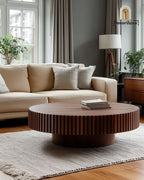 Table Basse Ronde en Noyer