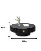 Table Basse Ronde Noire