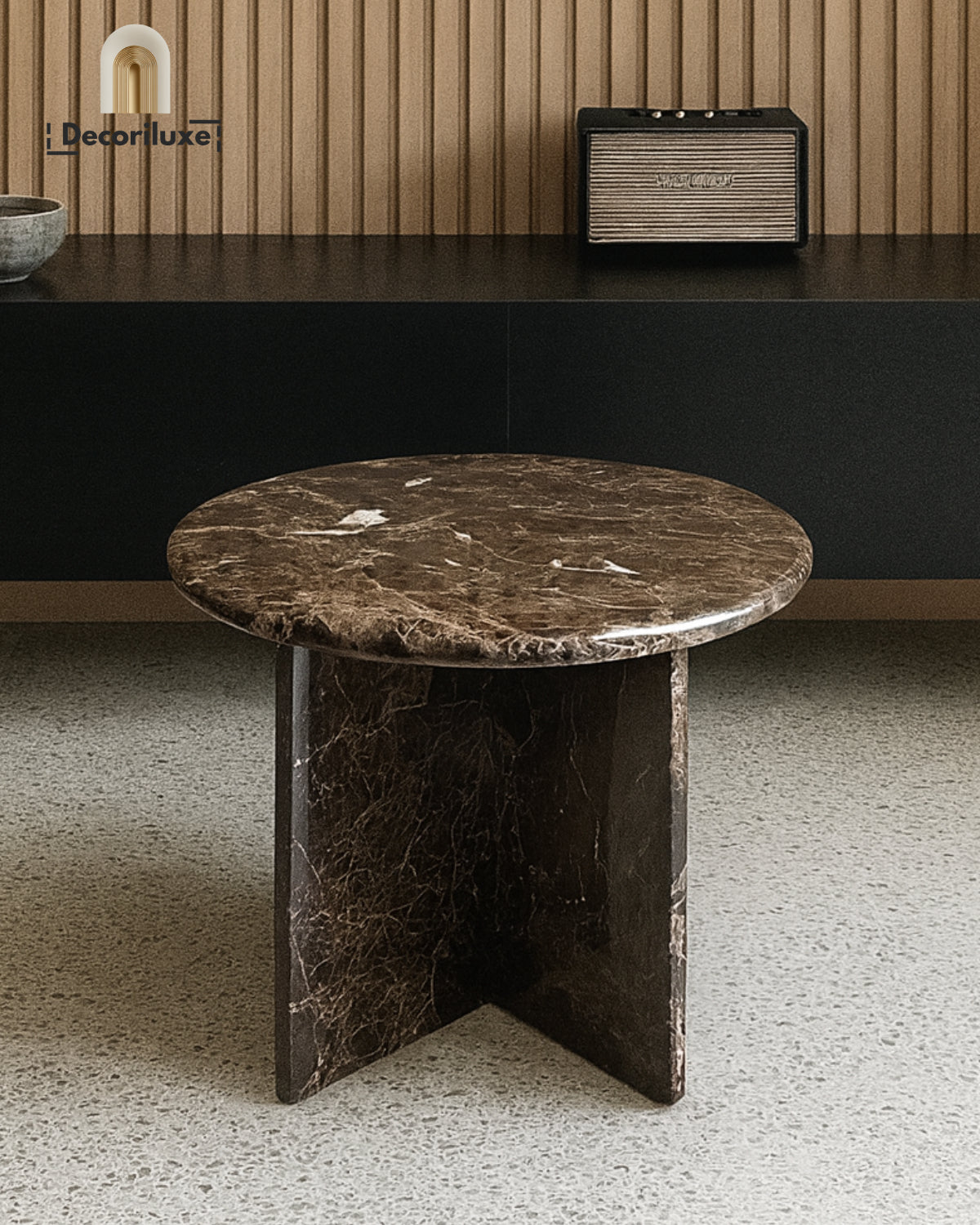 Table basse ronde en marbre