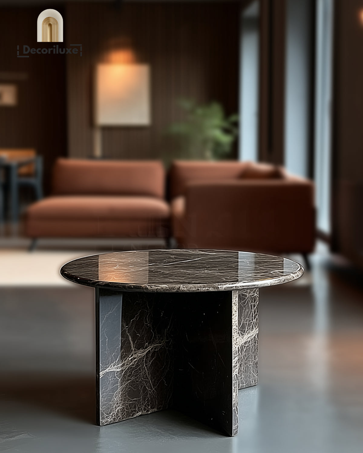 Table basse ronde en marbre