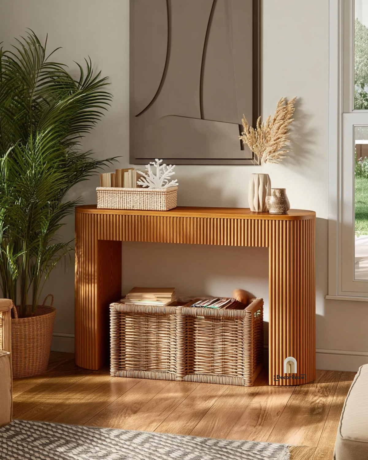 Table Console Japandi Grille Design