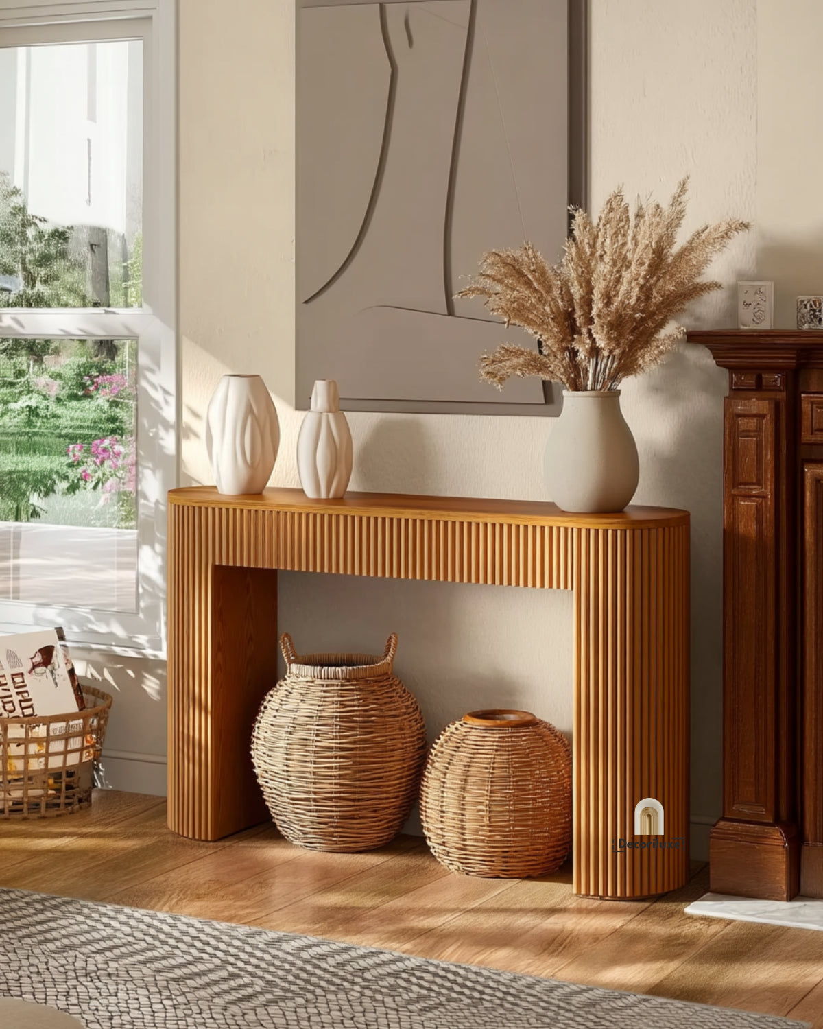 Table Console Japandi Grille Design