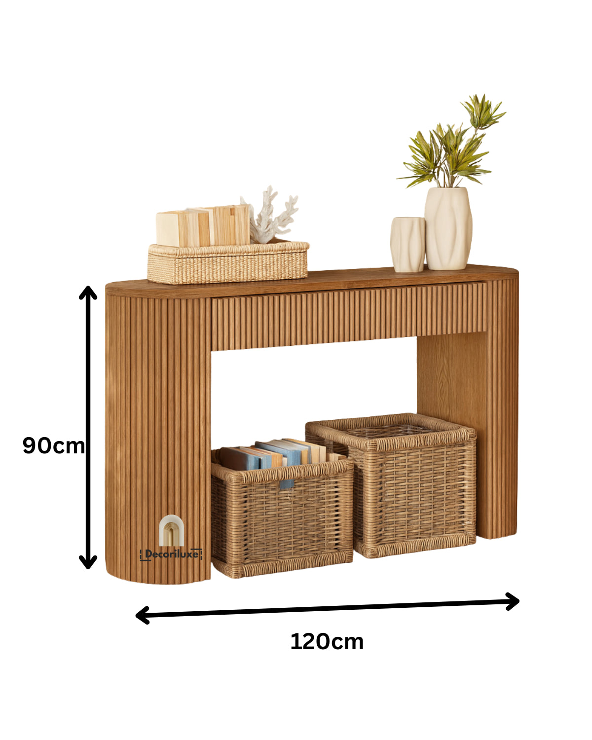 Table Console Japandi Grille Design