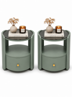 Table d'appoint ronde Lysa avec tiroir