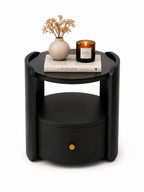 Table d'appoint ronde Lysa coloris noir