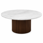 Table basse ronde marbre Toscane ambiance