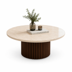 Table basse ronde base bois