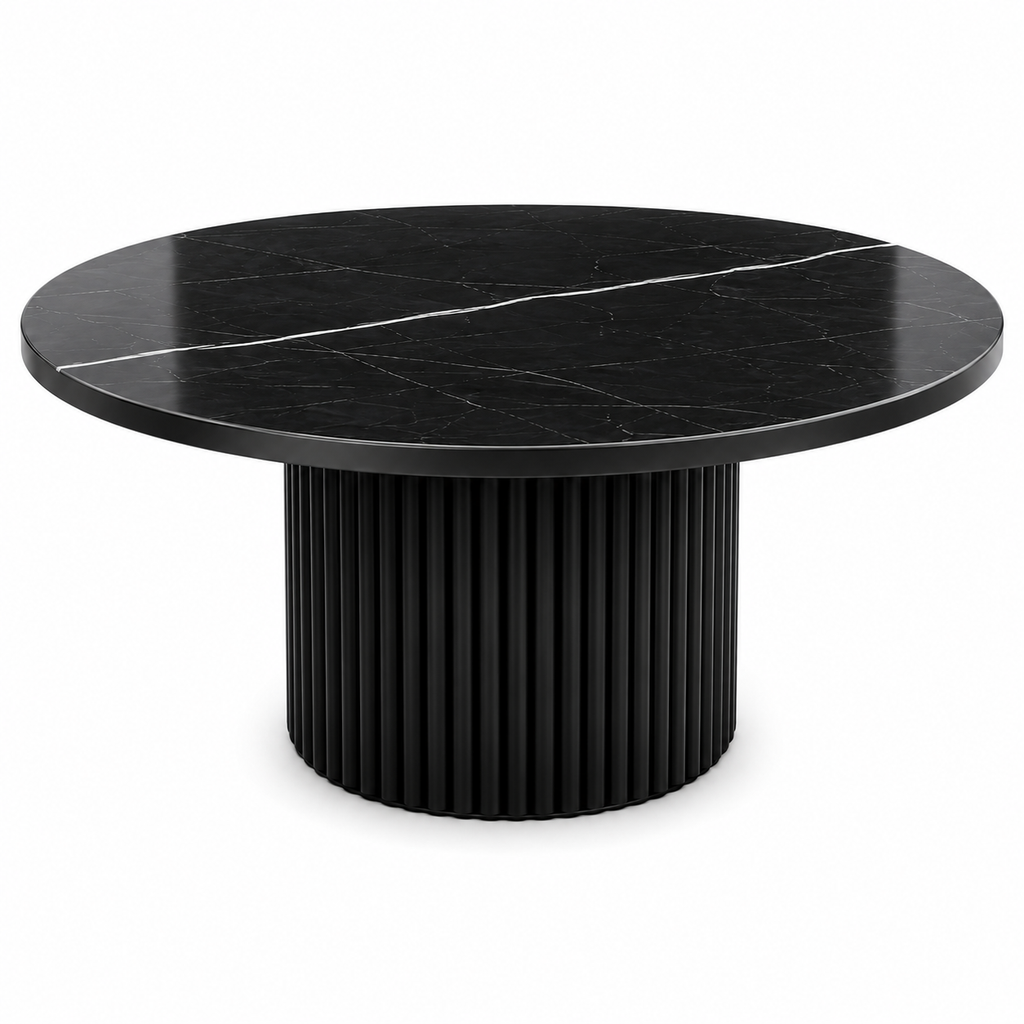 Table basse ronde marbre salon
