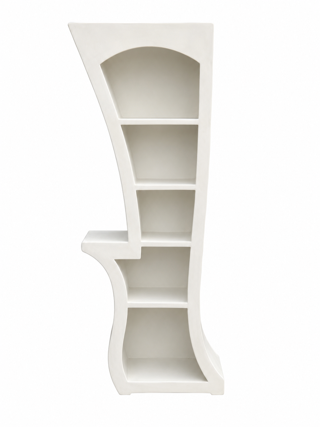 Étagère murale arrondie finition stucco beige