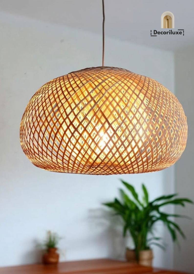 Lampe Suspension en Bambou – Design Naturel
