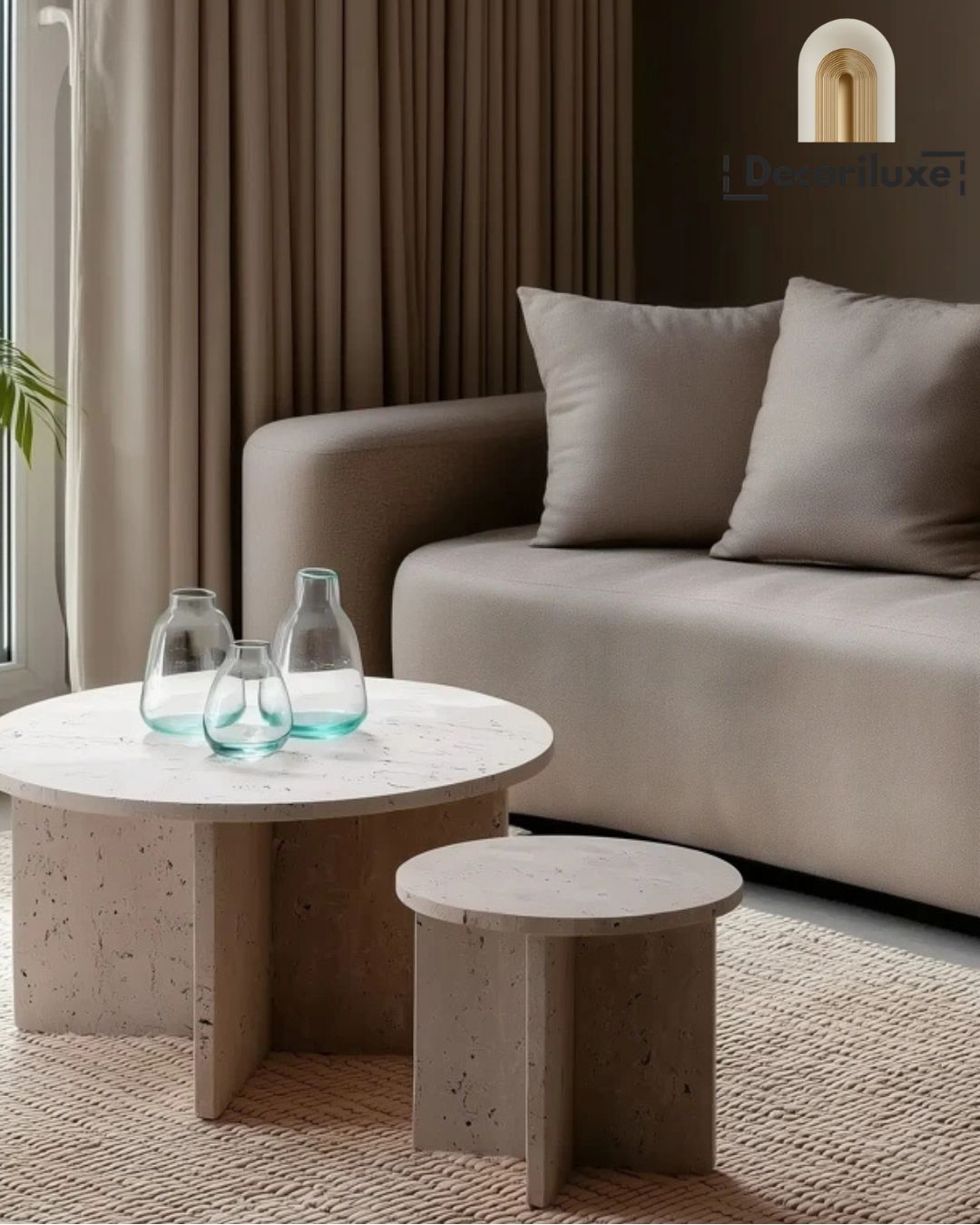 Tables Basses Gigognes Louxor en Travertin