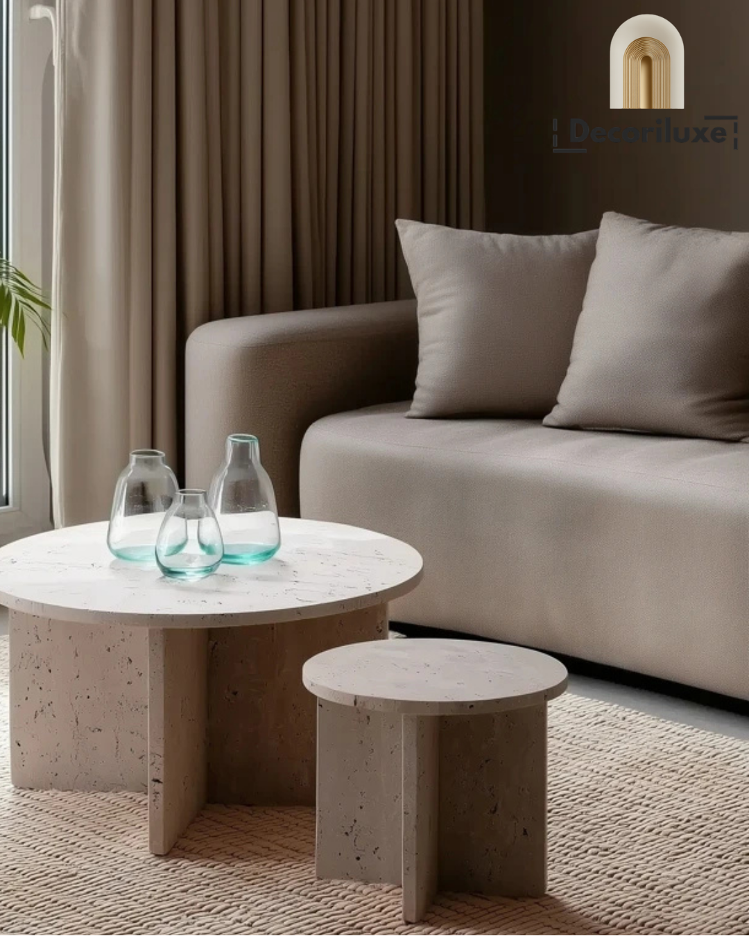 Tables Basses Gigognes Louxor en Travertin