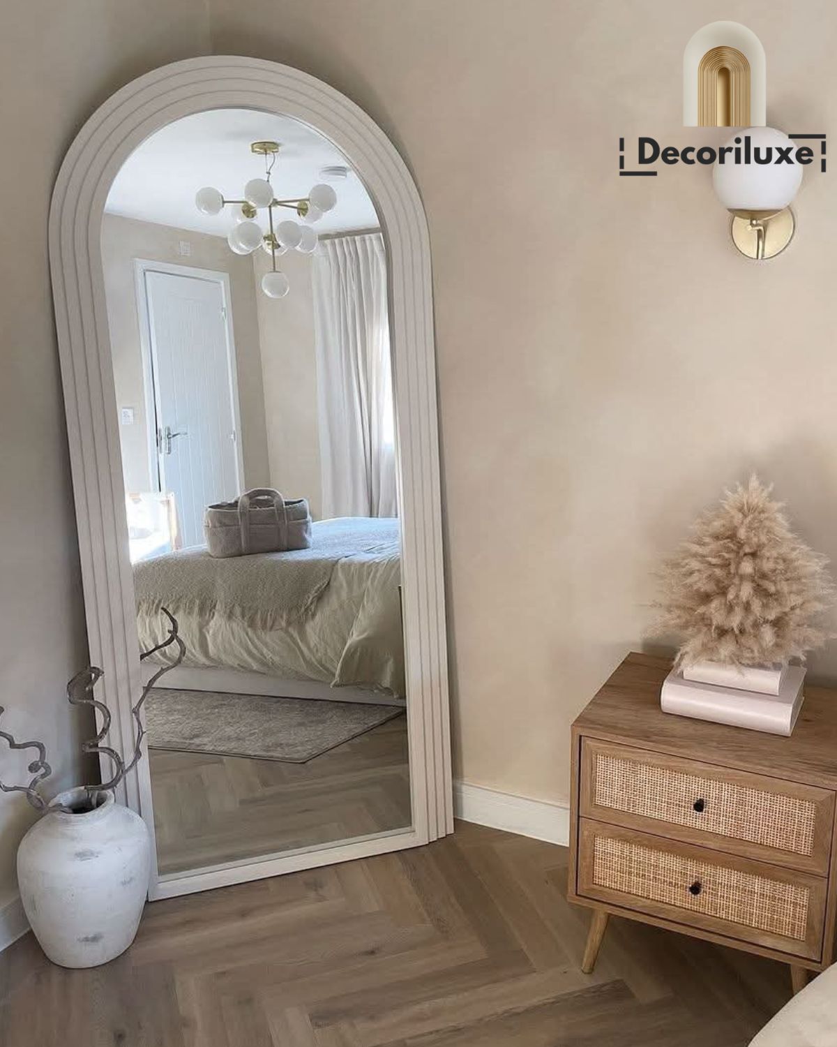 Miroir Arche Élégant en Bois