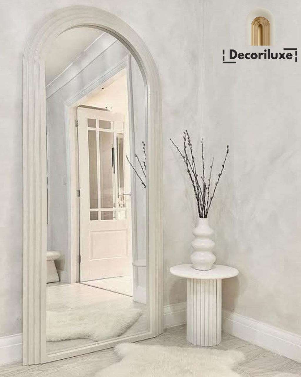 Miroir Arche Élégant en Bois