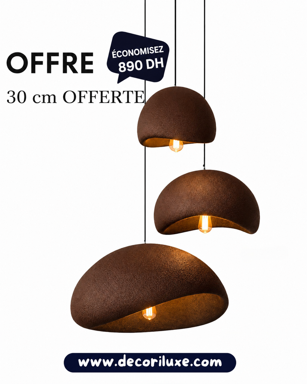 CONCHA Marron châtaigne 2175 – 30 cm offerte, économisez 890 DH