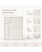 Détail de la finition texturée du tableau mural