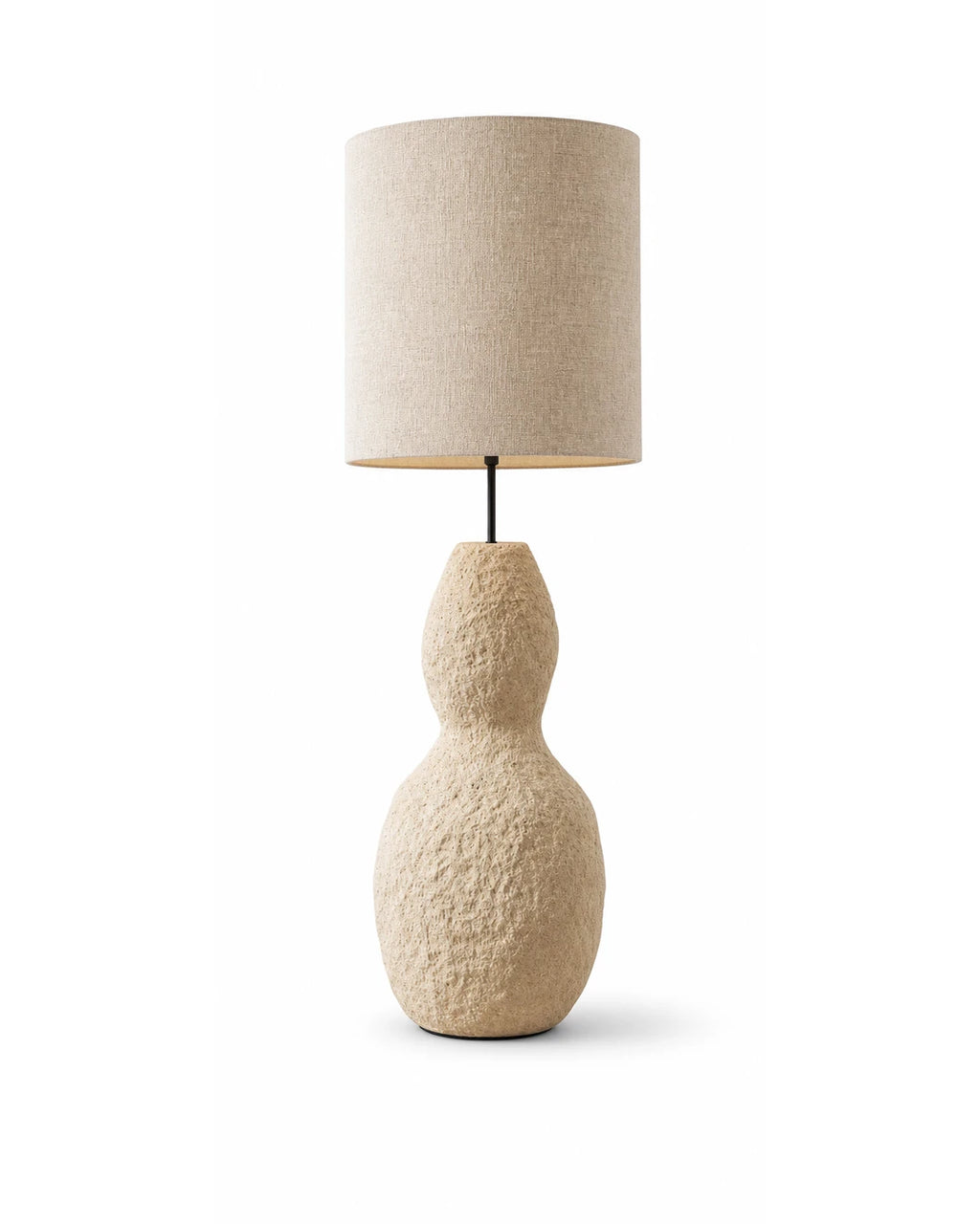 Lampadaire Aurore en polyester beige sur fond blanc