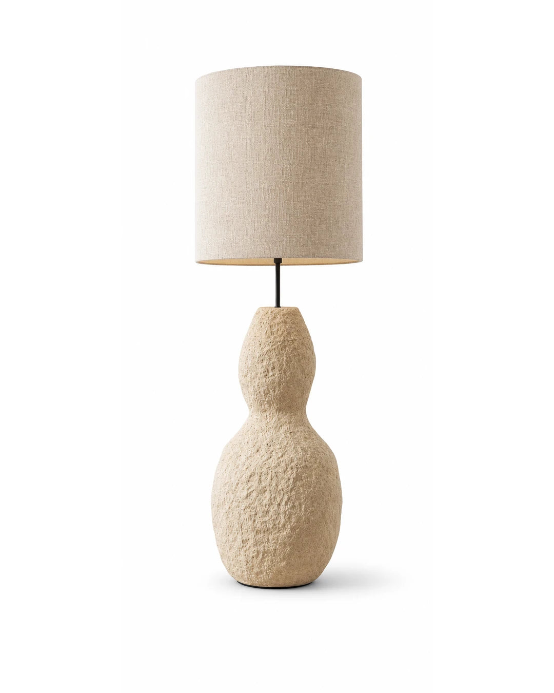 Lampadaire Aurore en polyester beige sur fond blanc
