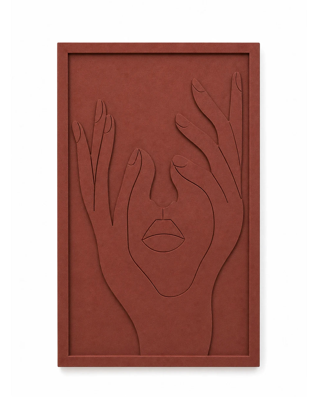 Panneau decoratif Numa en relief sur fond blanc