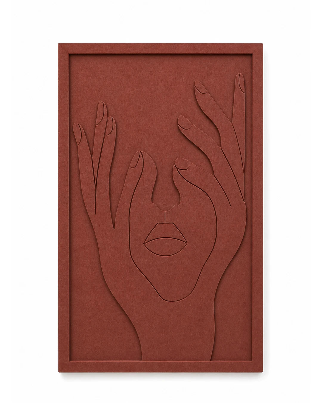Panneau decoratif Numa en relief sur fond blanc