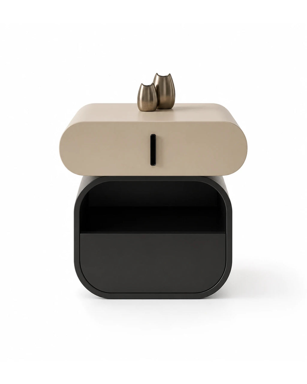 Table d'appoint Cora avec tiroirs sur fond blanc