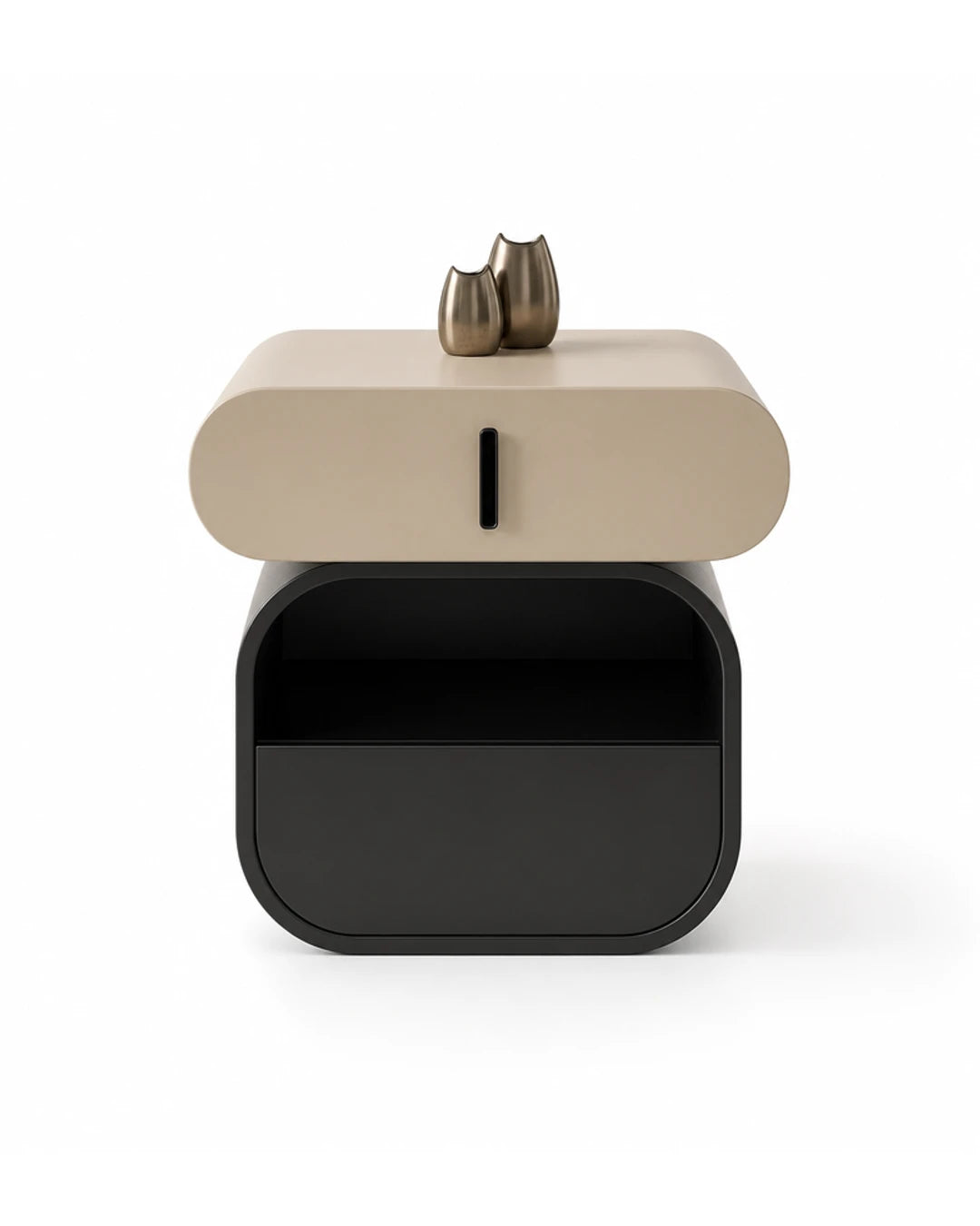 Table d'appoint Cora avec tiroirs sur fond blanc