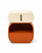 Table d'appoint Cora coloris Terracotta / Beige sur fond blanc