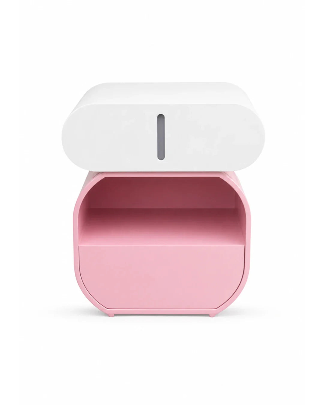 Table d'appoint Cora coloris Rose / Blanc sur fond blanc