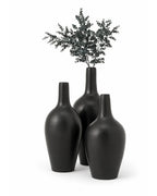 Ensemble de 3 vases stucco Seline sur fond blanc
