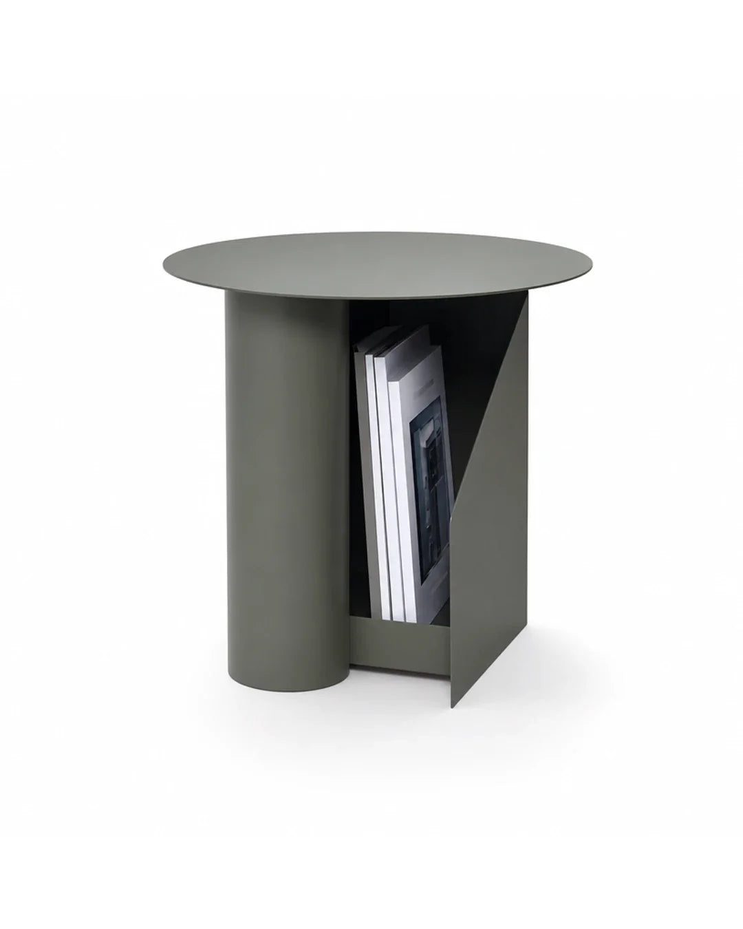 Table d'appoint Oria minimaliste sur fond blanc