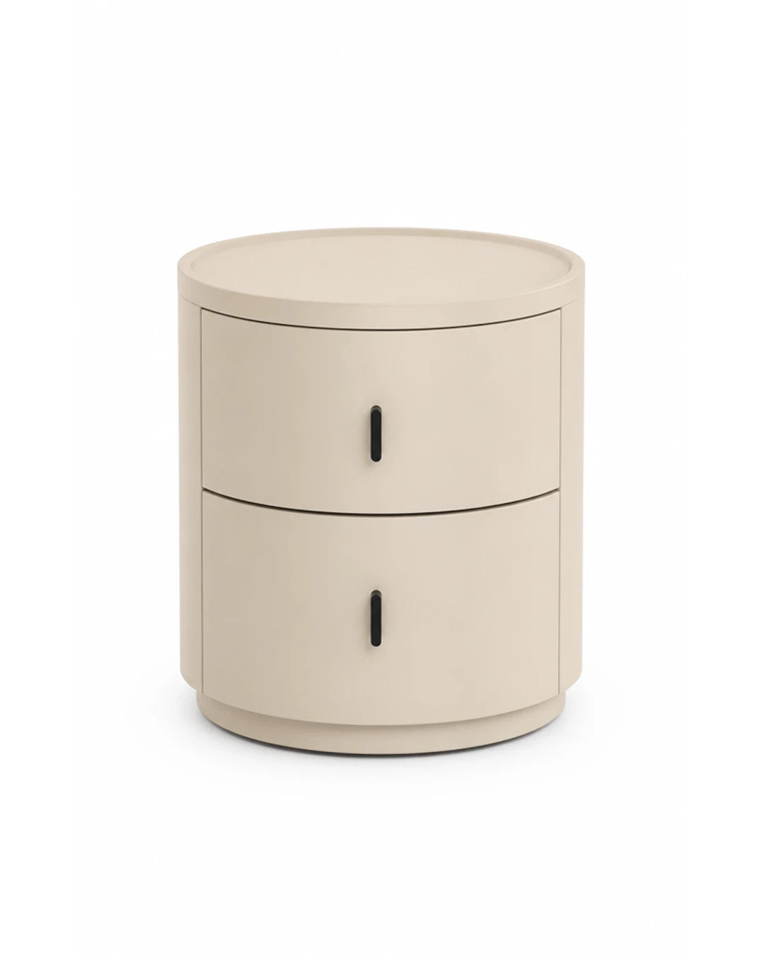 Table d'appoint cylindrique sur fond blanc