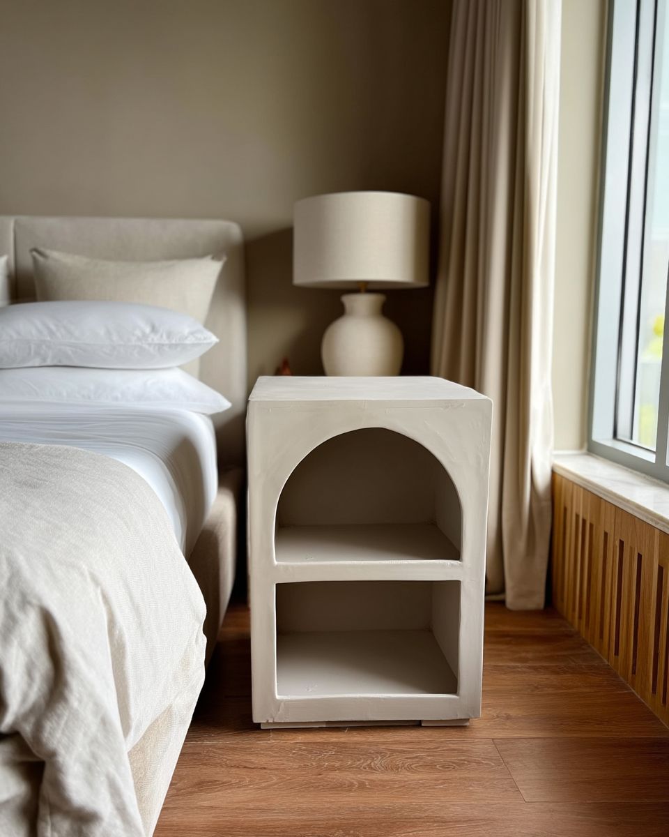 Table de chevet finition stucco pack duo