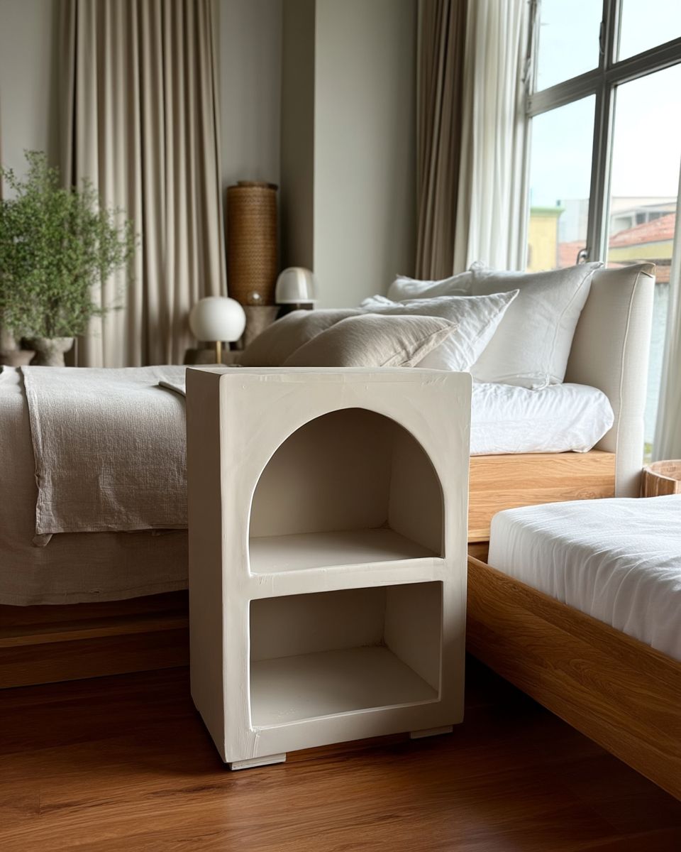 Table de chevet finition stucco pack duo